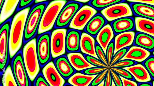 70s Floral Collapsing Pattern Flowers