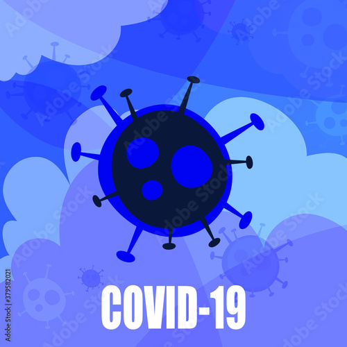 Coronavirus concept inscription  dangerous virus vector illustration 