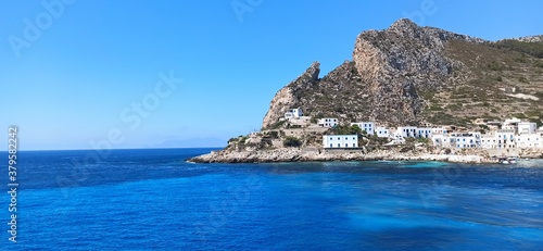 view from the sea of Levanzo island. Egadi, Sicily, Italy photo