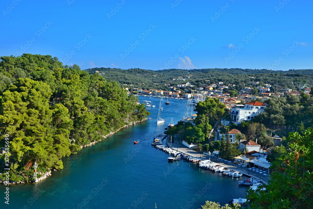 Greece,island Paxos-view of the port in town Gaios