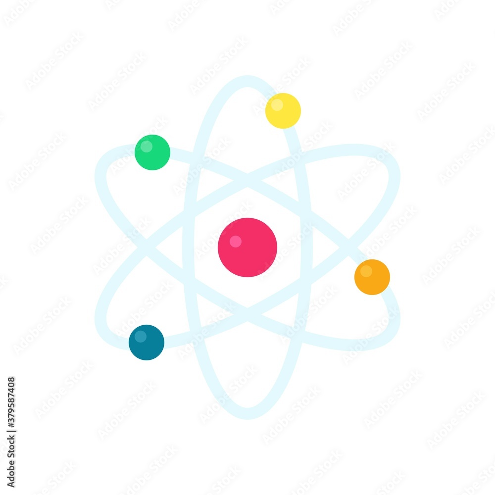 laboratory icon related laboratory atom with circles vector in flat style, laboratory icon related laboratory atom with circles vector in flat style,