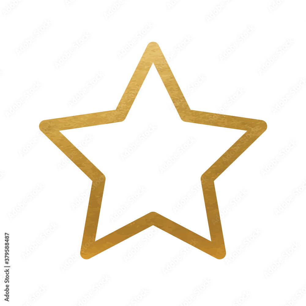 Golden Star On White Background Golden Star On White Background