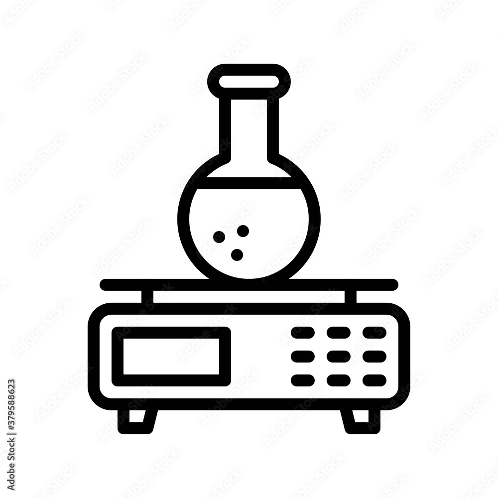 laboratory icon related laboratory flask or test tube with weight scale vector in lineal style, laboratory icon related laboratory flask or test tube with weight scale vector in lineal style,