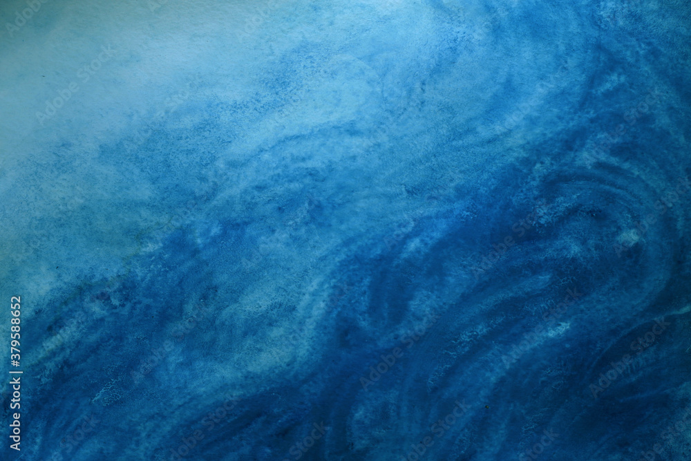 Abstract hand painted watercolor sea background.