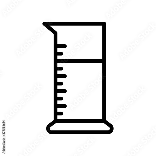 laboratory icon related laboratory graduated cylinder vector in lineal style,