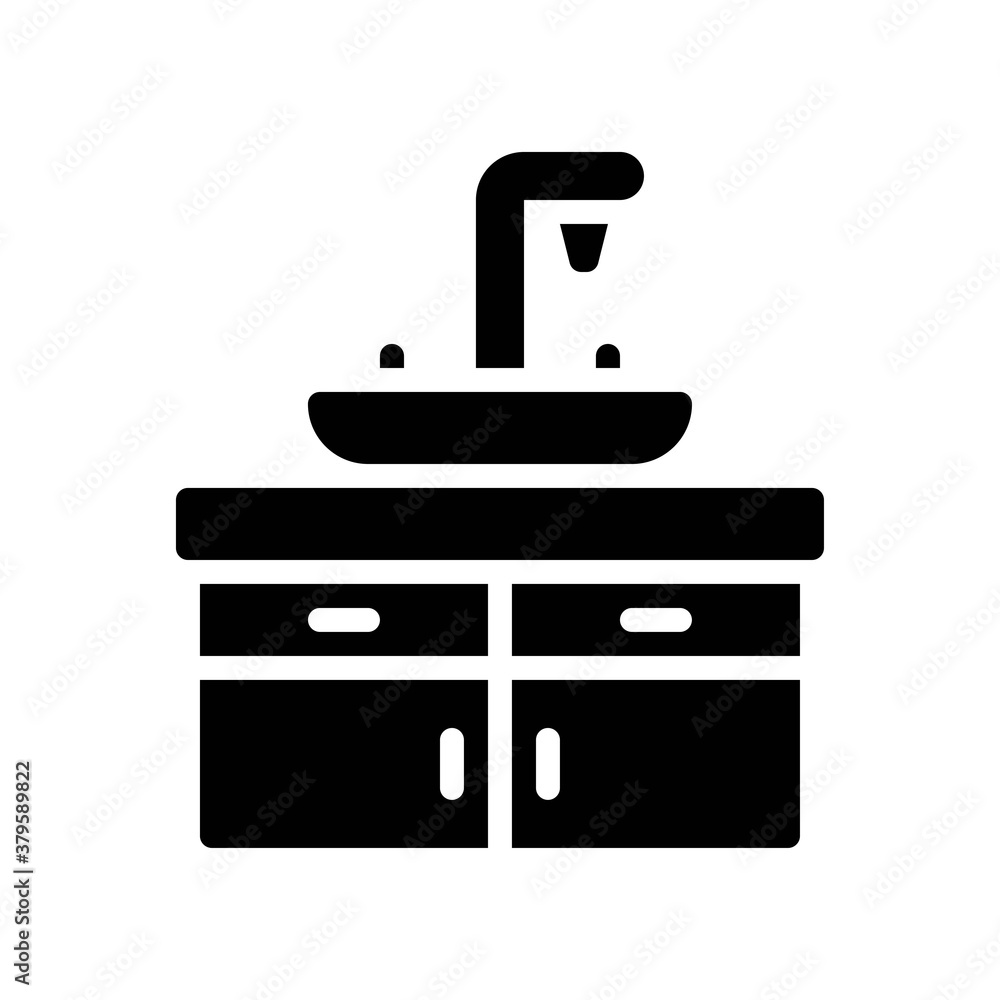 laboratory icon related laboratory sink with faucet vector in solid design, laboratory icon related laboratory sink with faucet vector in solid design,