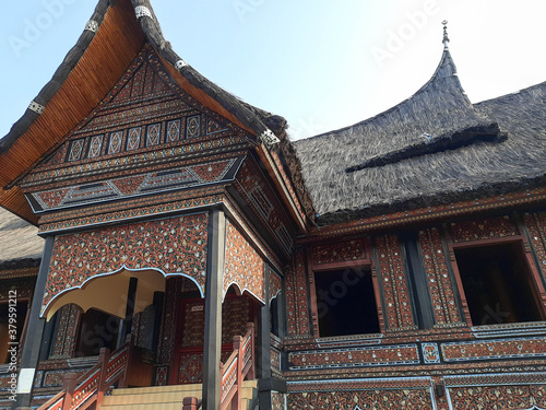 Traditional house of West Sumatra Padang in Indonesia. Home of culture in Southeast Asia