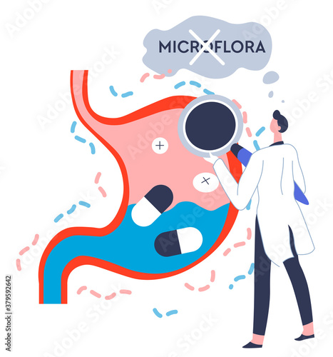 Examination or chekup of digestive system and microflora photo