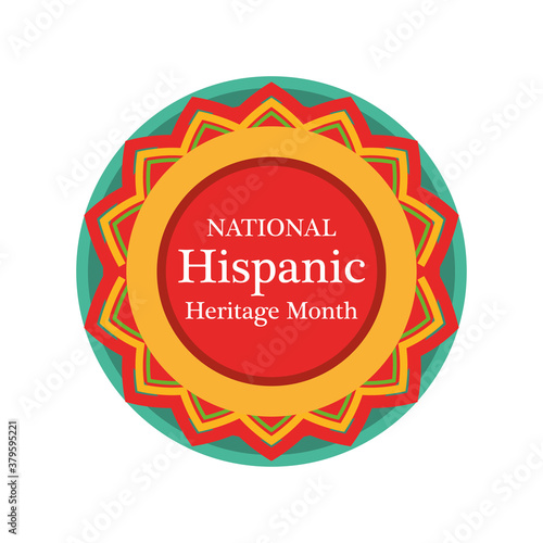 national hispanic heritage month in seal stamp vector design