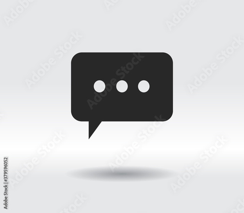 Speech bubbles icon. vector illustration with soft shadow on a gray background