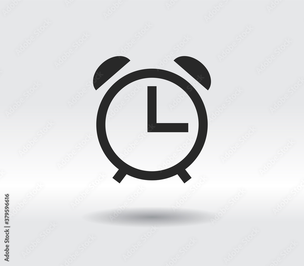 Fototapeta premium alarm clock icon, vector illustration. Flat design style