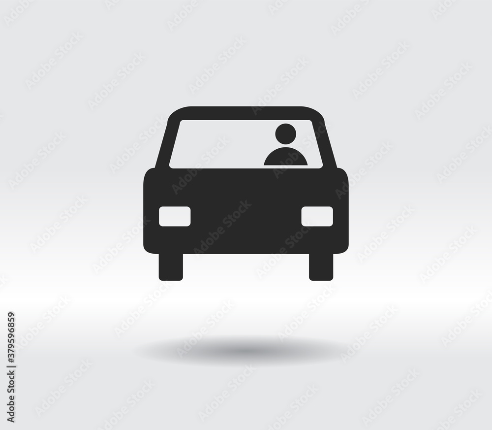 Car icon, vector illustration. Flat design