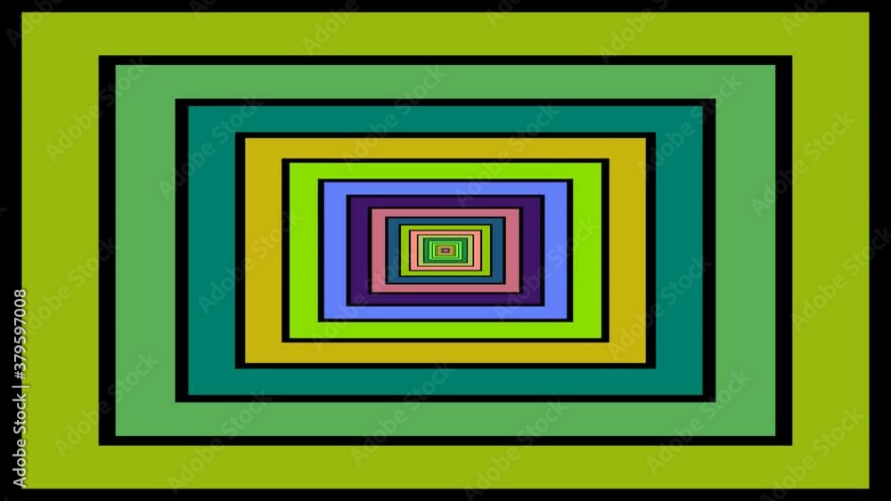 Moving Out of Tunnel of Layered Boxes 70s Color Theme Moving Out of Tunnel of Layered Boxes 70s Color Theme