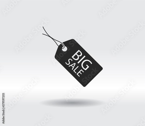 BIG SALE tag icon, vector illustration. Flat design style