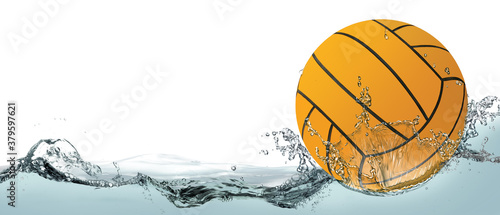 Water polo, background with ball.