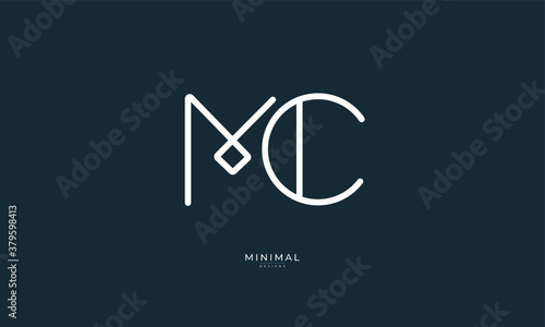 Alphabet letter icon logo MC