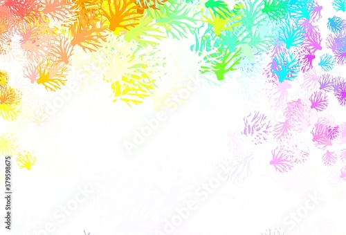 Light Multicolor vector elegant template with branches.