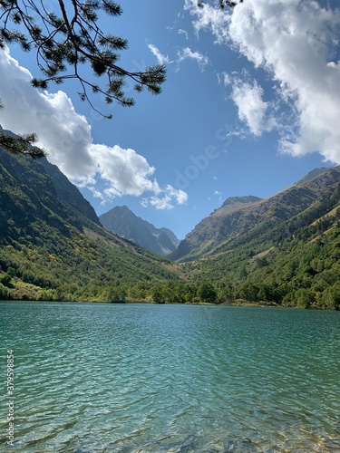 lake and mountains