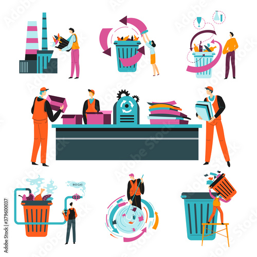 Recycling process, waste separation and reducing pollution on planet