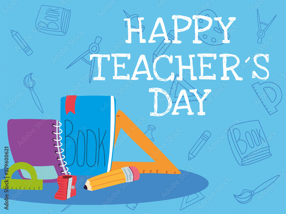 happy teachers day, poster, brochure, banner and greeting card