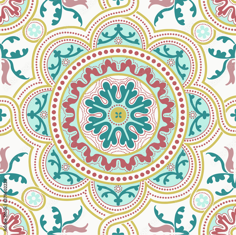 Mandala african vintage abstract antique pattern. Vector illustration. pattern can be used for ceramic tile, wallpaper, linoleum, textile, web page background.