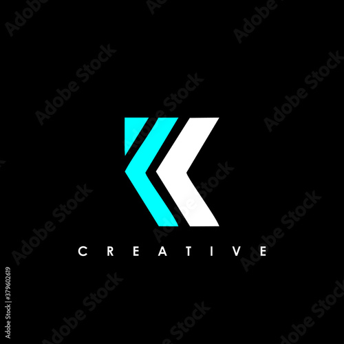 K Letter Logo concept. Creative Minimal emblem design template. Universal elegant icon. Premium business finance logotype. Graphic Alphabet Symbol for Corporate Business Identity. Vector element

