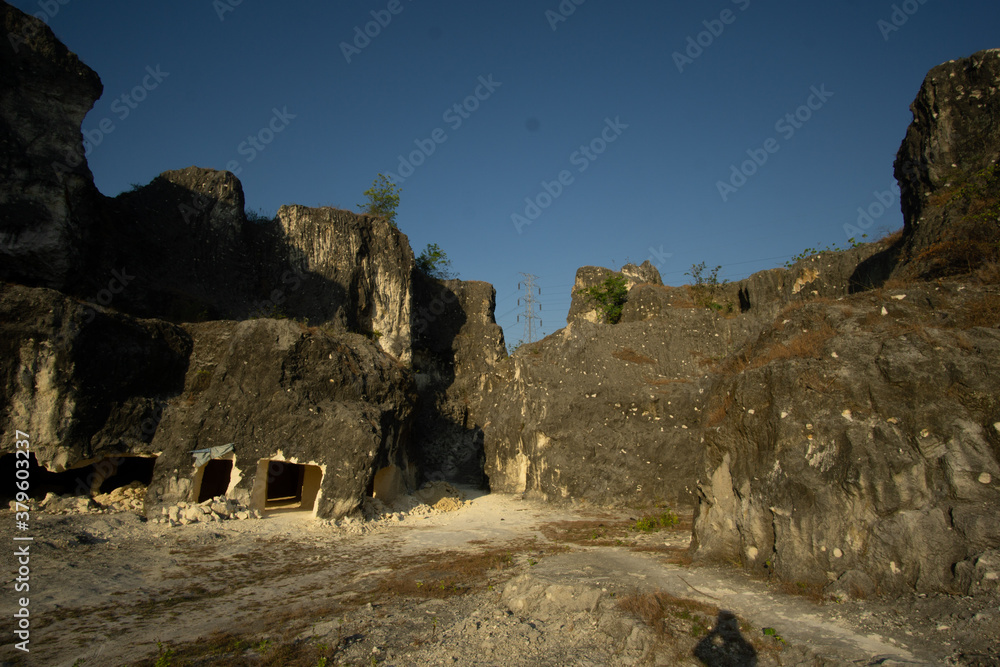 a cave under a limestone hill in Bojonegoro, Indonesia