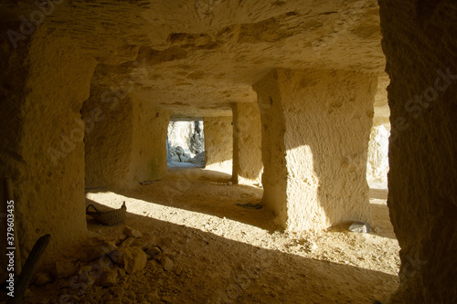 a cave under a limestone hill in Bojonegoro, Indonesia photo