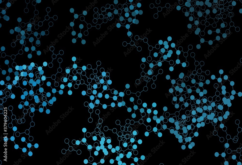 Dark BLUE vector texture with artificial intelligence concept.