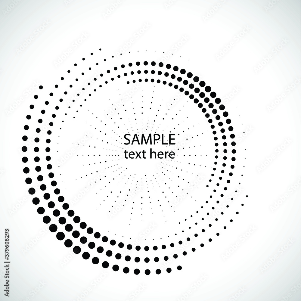 Halftone dots in circle form. round logo . vector dotted frame . design element Halftone dots in circle form. round logo . vector dotted frame . design element