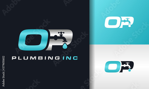 plumbing letter OF logo