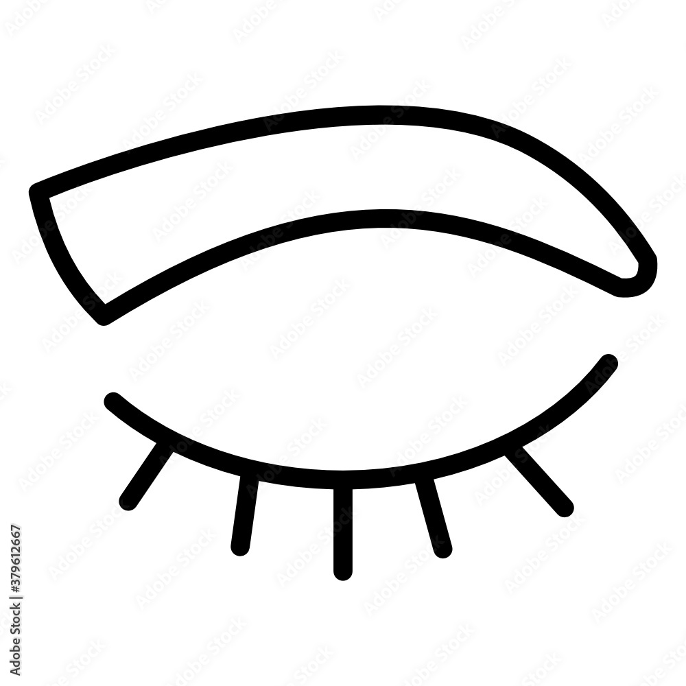 Eyebrows with Lashes Fashion Concept Vector Icon Design, Beauty and cosmetic products Symbol on White background Eyebrows with Lashes Fashion Concept Vector Icon Design, Beauty and cosmetic products Symbol on White background