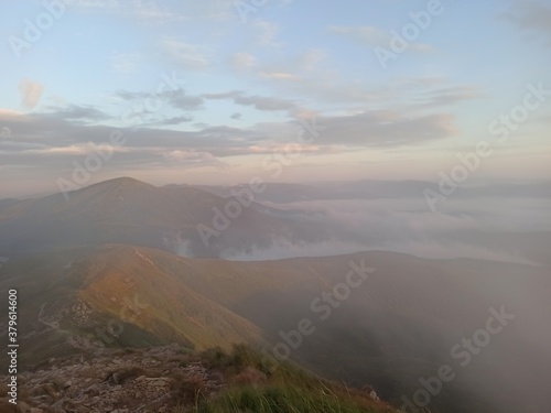 Early morning in Carpathian mountains