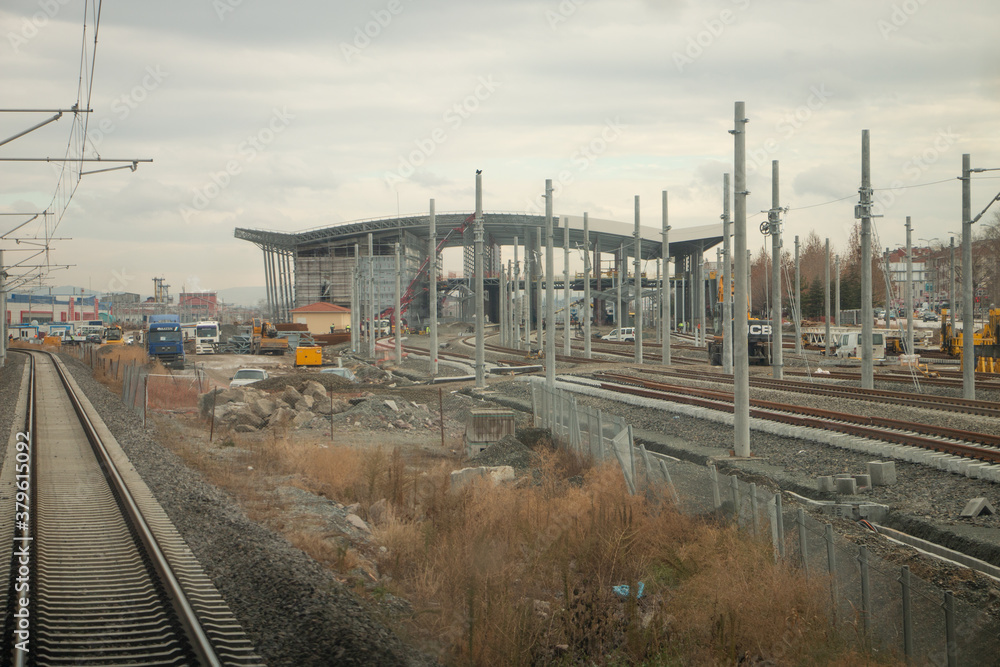 New railway station, new railways