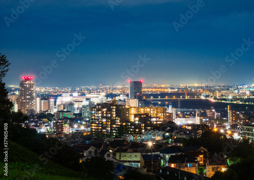 東京郊外の住宅地 夜景
