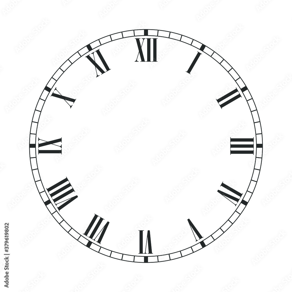 Clock face icon. Symbol retro dial watch isolated on white background.  Design template closeup. Vector illustration Stock Vector | Adobe Stock