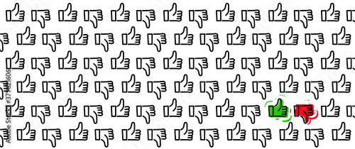 Compliments oke like hand thumb up or thumbs down Funny okay or super good icons Flat vector okey hands Unlike or dislike day. Social media connect. Don't or Dont finger Online or offline day Yes  No
