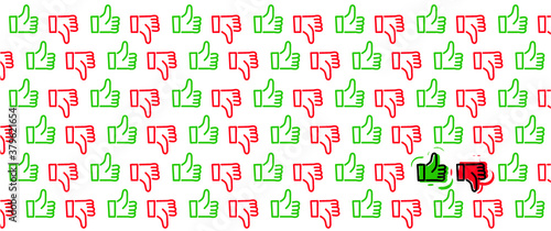 Compliments oke like hand thumb up or thumbs down Funny okay or super good icons Flat vector okey hands Unlike or dislike day. Social media connect. Don't or Dont finger Online or offline day Yes  No