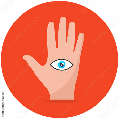 
Telling fortunes from the lines on the palms of the hand, palmistry 
