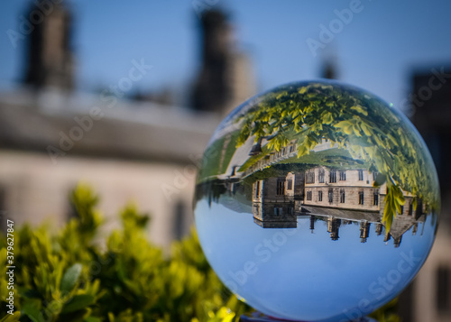 House through a globe