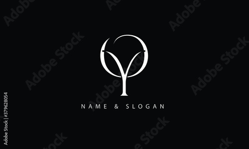 OY, YO, O, Y abstract letters logo monogram