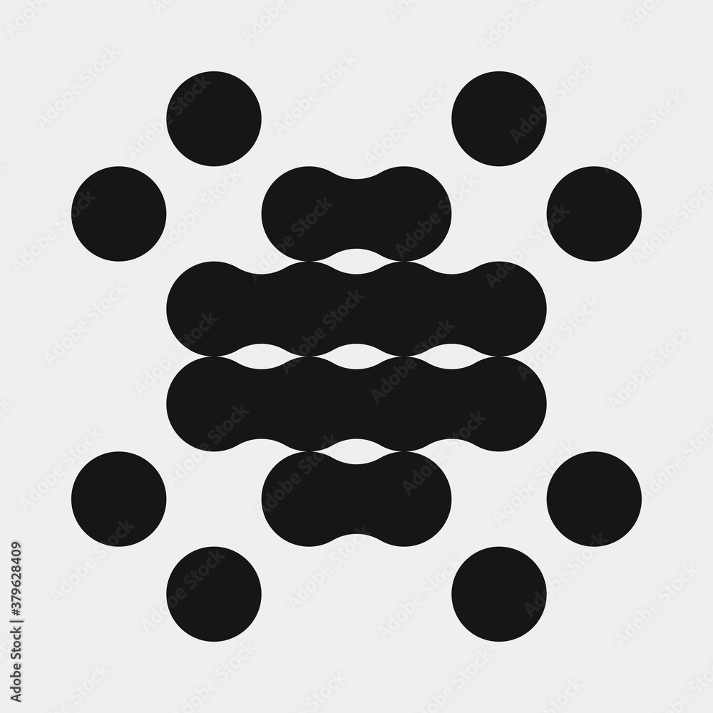 Abstract Cross Pattern Dots Logo generative computational art illustration Abstract Cross Pattern Dots Logo generative computational art illustration