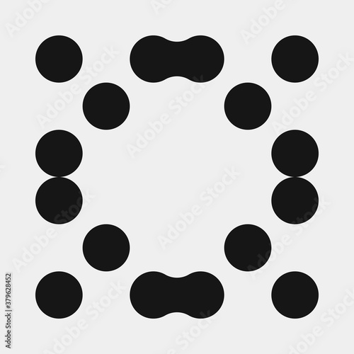 Abstract Cross Pattern Dots Logo generative computational art illustration