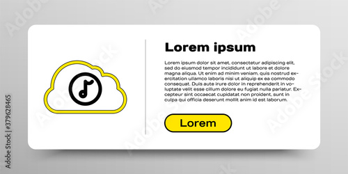 Line Music streaming service icon isolated on white background. Sound cloud computing, online media streaming, online song, audio wave. Colorful outline concept. Vector.