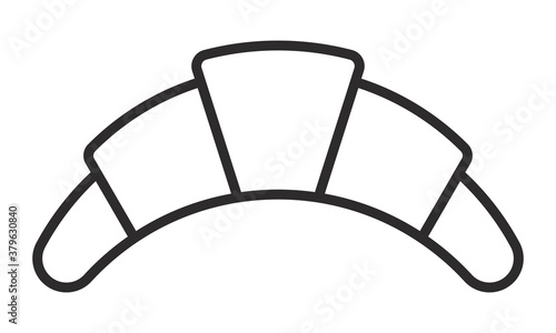 Croissant bread line art vector icon for apps and website