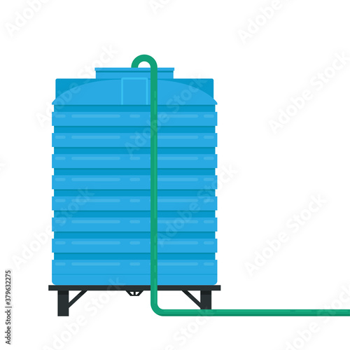 Water tank vector. water tank on white background.