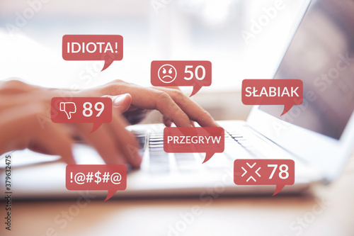 Obraz na płótnie Hate speech, hejt