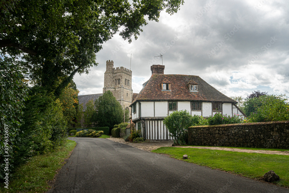 Smarden Church and Ancient Cottage, Kent, UK