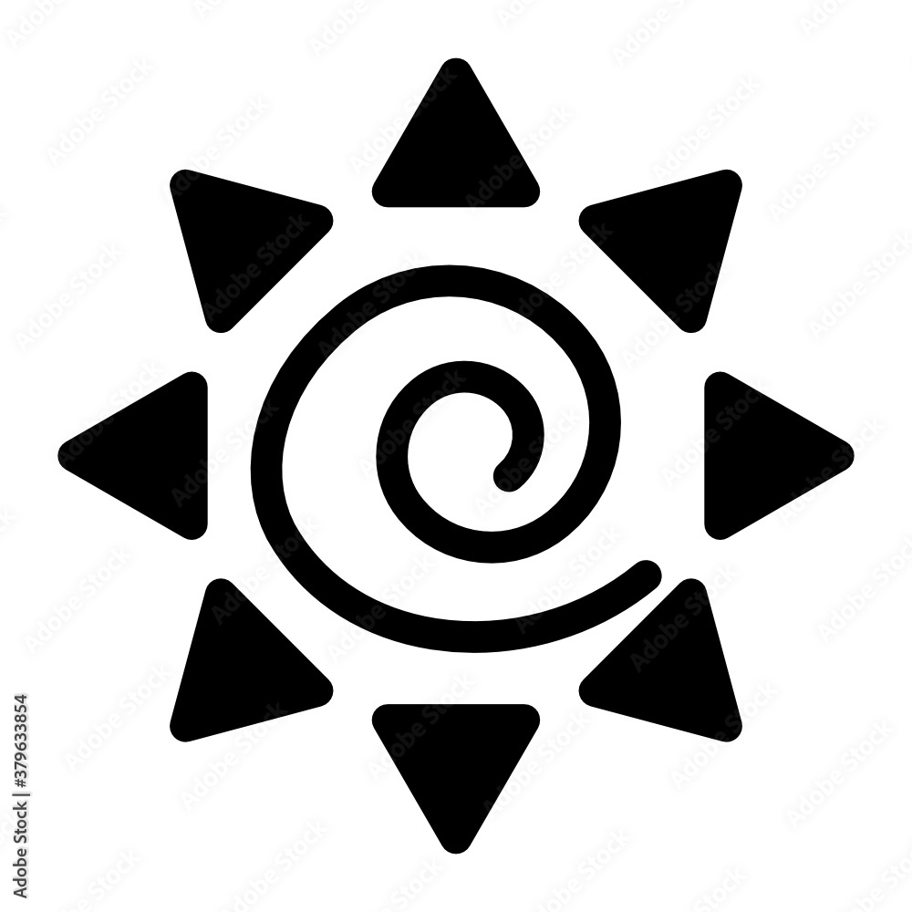 A traditional tribal flower pattern icon in solid vector
A traditional tribal flower pattern icon in solid vector