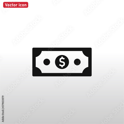 Dollar icon vector . Money sign